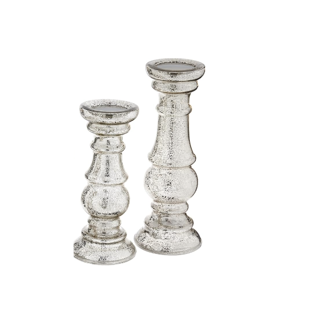 Silver Mercury Glass Candlesticks Assorted Rental Durango