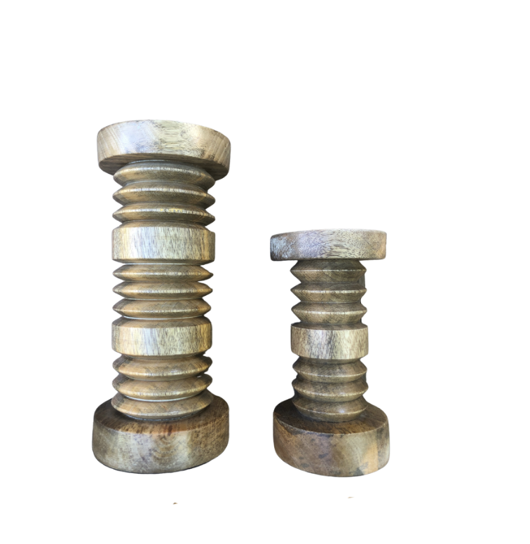 Wood Candlesticks Assorted Rental Durango