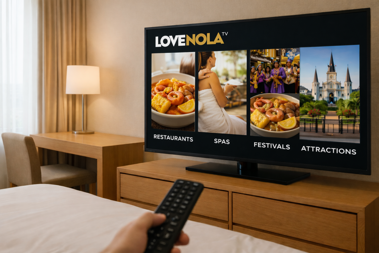 LOVE NOLA TV helps visitors make decisions: restaurants, spas, festivals, attractions. It your one-stop channel for all things New Orleans