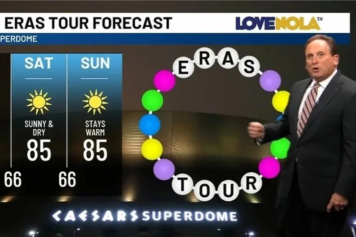 Fox 8 Hourly Weather Forecast broadcast on LOVE NOLA TV inside New Orleans finest downtown hotels.