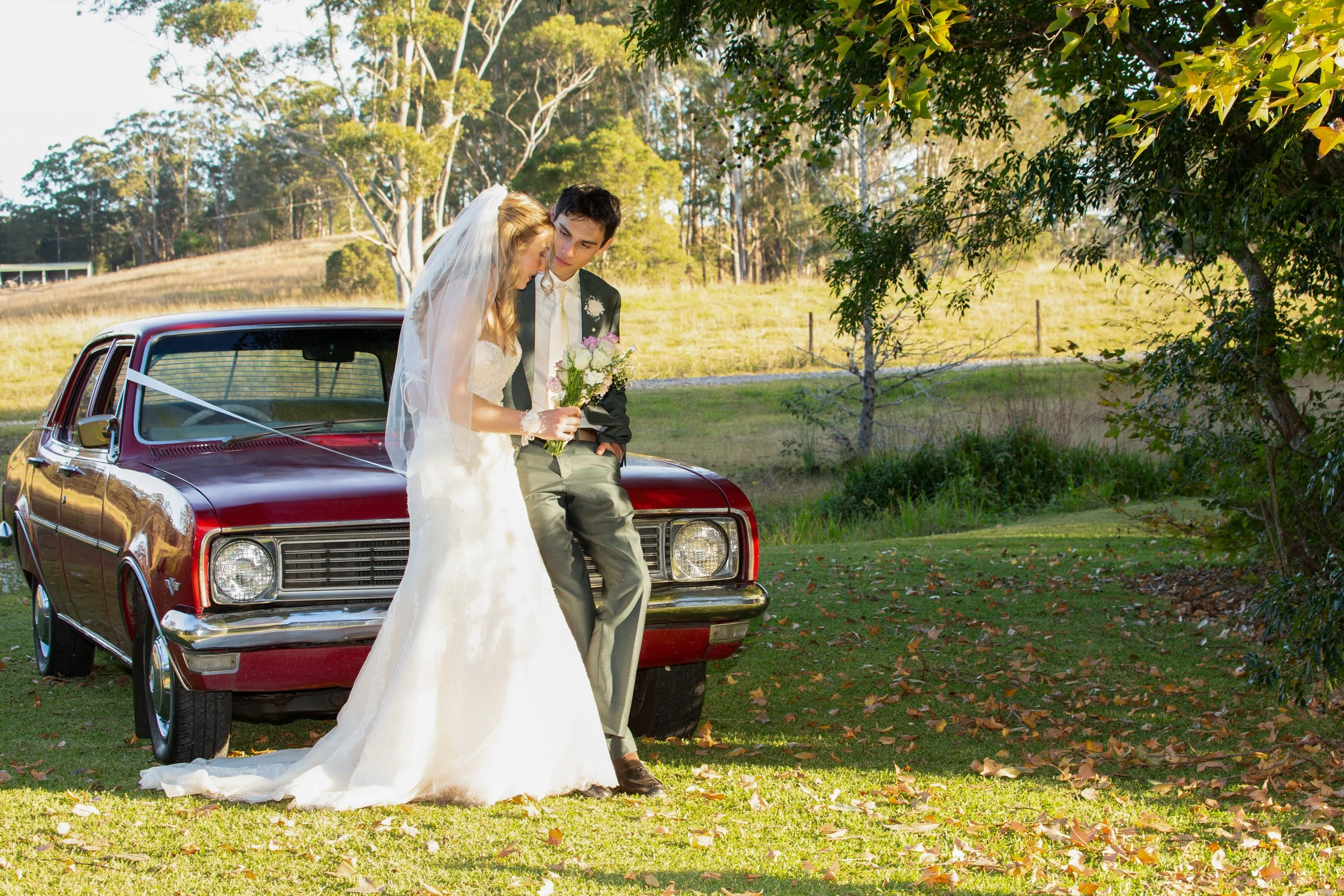 Jade and Charlie with their getaway car.