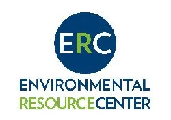 Logo of the Environmental Resource Center with the initials ERC inside a blue circle, and the full name written below