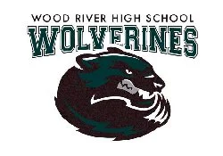 Wood River High School Wolverines logo with a wolverine head above the school name.