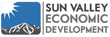 Sun Valley Economic Development logo with a stylized sun, mountains, and text