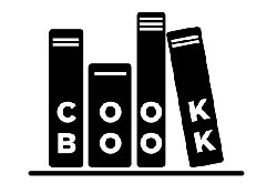 Four black binders with white labels on a bookshelf, labeled CBC, O, O, and KK.