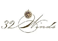 Text saying '32 Hinds' with a decorative emblem above the word 'Hinds'