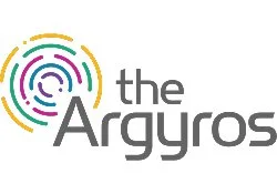 Logo of The Argyros, featuring colorful circular lines and the text 'the Argyros'.