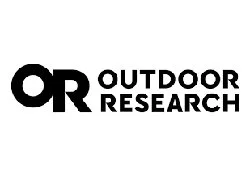 Logo of 'Outdoor Research' with the initials 'OR' in bold black letters and the full name in smaller uppercase letters beside it.