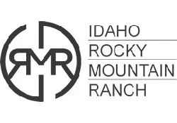 Logo with a circular emblem and the text 'IDAHO ROCKY MOUNTAIN RANCH' to the right.