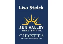 Sun Valley Real Estate logo with sun graphic and the name Lisa Steleck