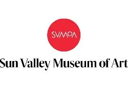 Sun Valley Museum of Art logo with red circle and white text, and the museum's name in black text below