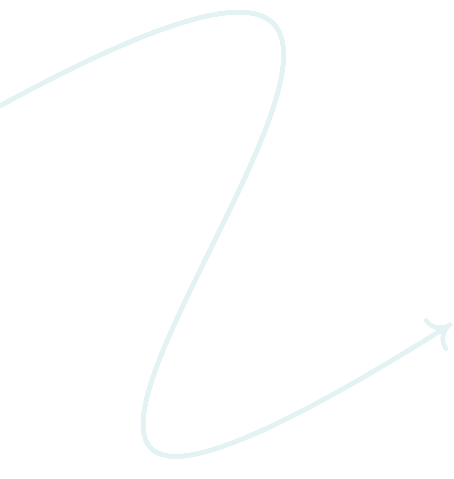 A black background with a white elliptical orbital path and a white arrow indicating direction of movement along the ellipse.