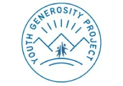 Logo of the Youth Generosity Project featuring mountains, a tree, and park lines within a circular border