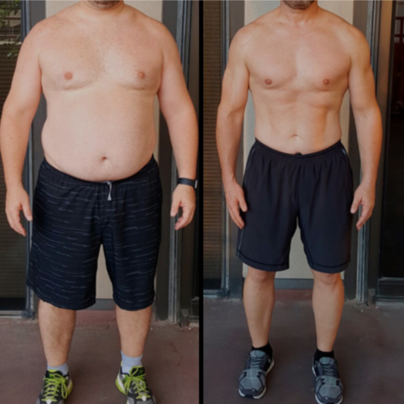 Built Culture virtual personal training before and after.