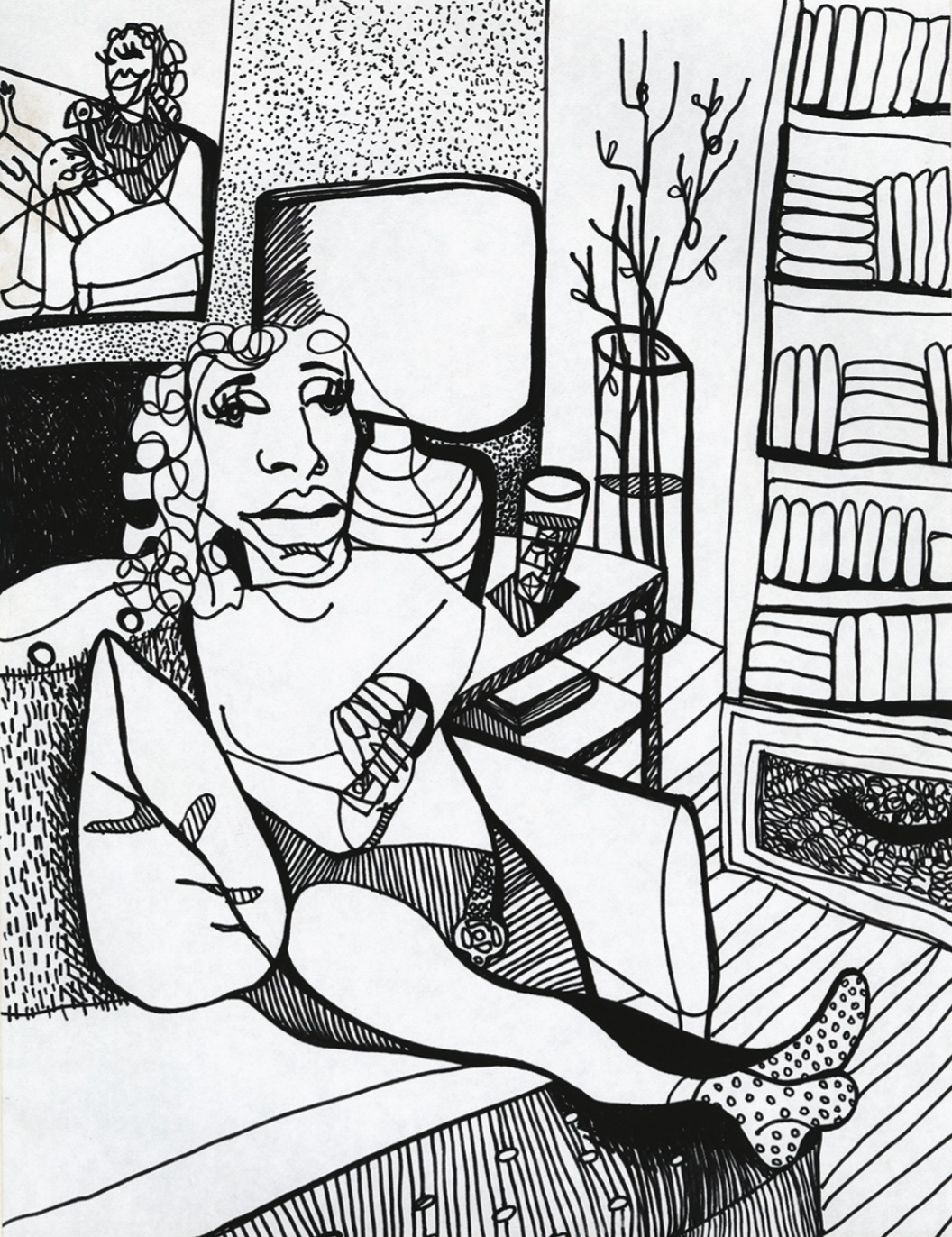 Opulence, Felt marker on paper 2019