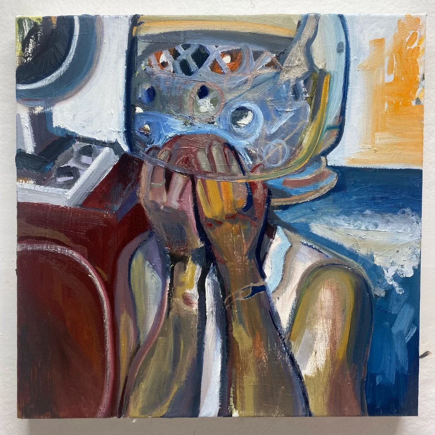 No me voy a morir soñado, 24x24, Oil on canvas 2022