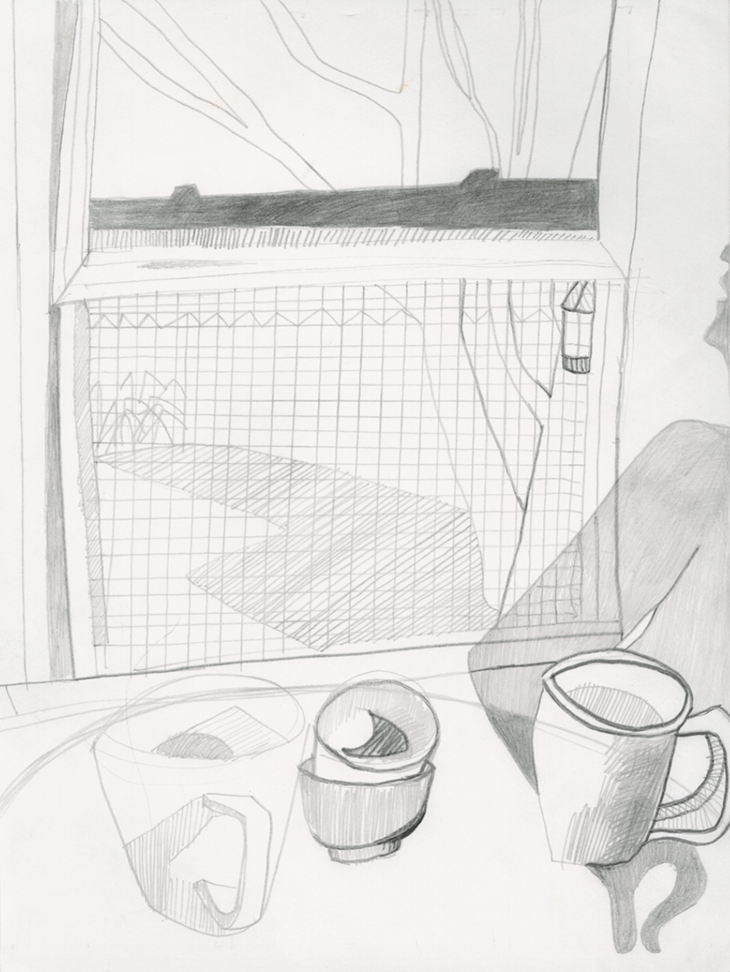 Viejita en la venta, Pencil on paper 2018