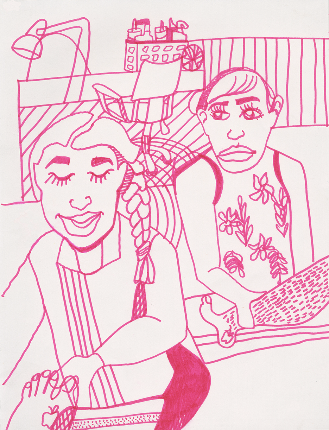 Yours is better, Felt marker on paper 2019