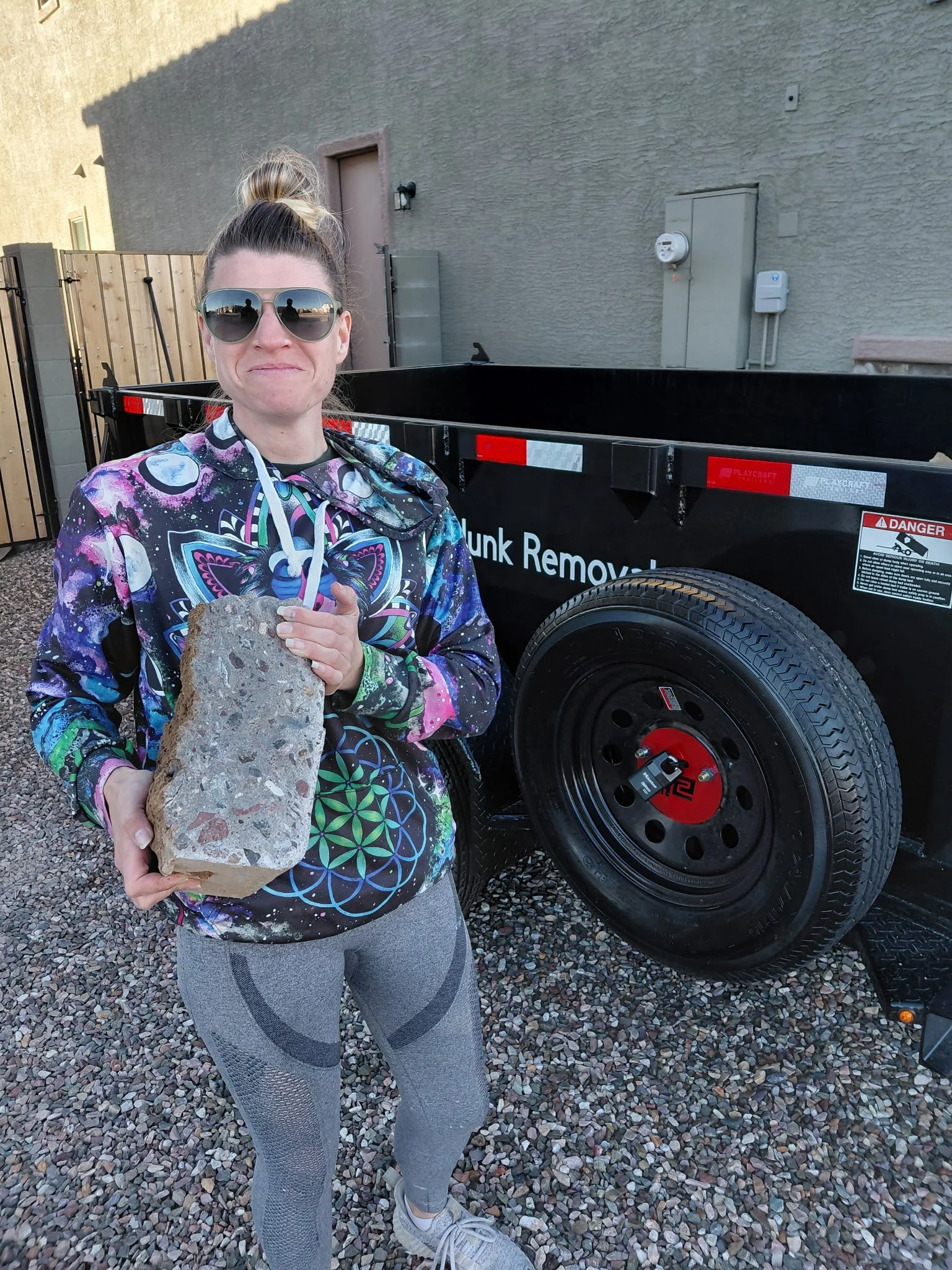 Load at your pace with our You Fill / We Haul service in Phoenix AZ. Dump fees included, driveway-safe trailers & easy scheduling.