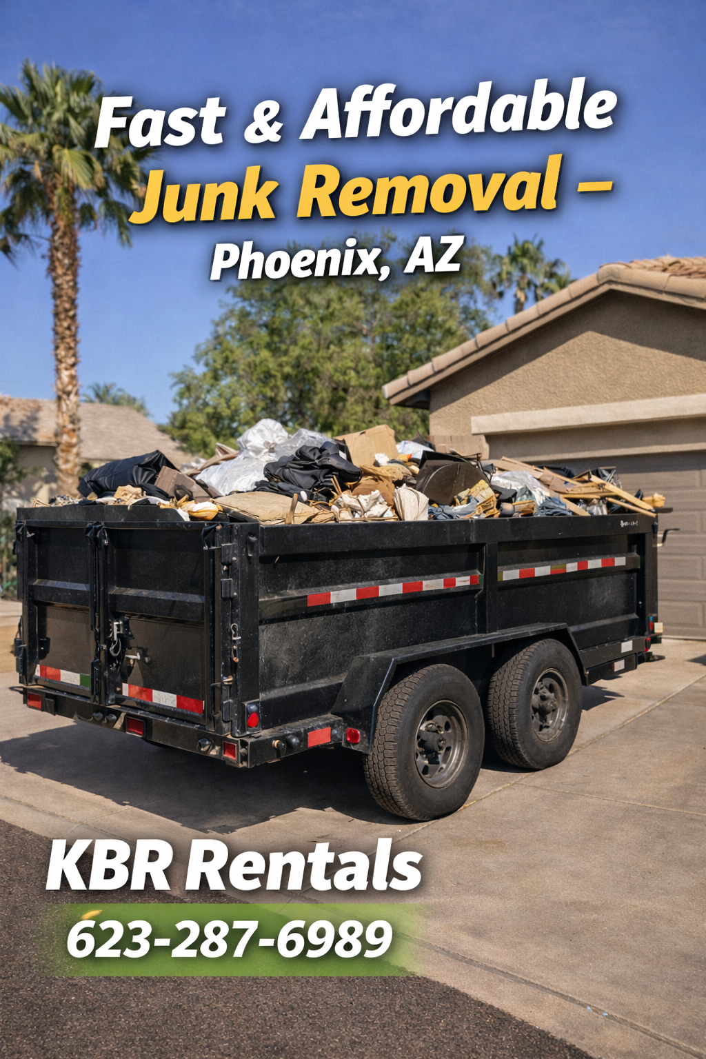 “Phoenix AZ junk removal dump trailer”