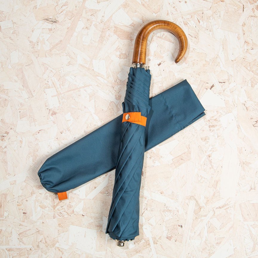 British Folding Umbrella - Mallard:Orange 2.jpeg