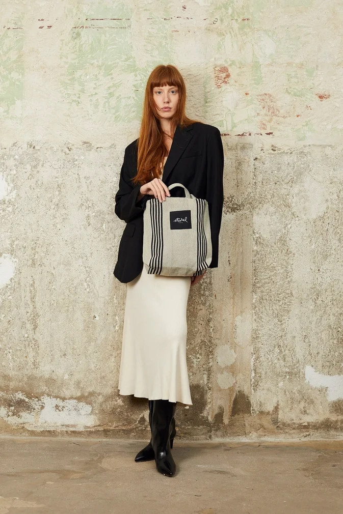 Burgos Black Twill Cross Tote Bag 2.webp