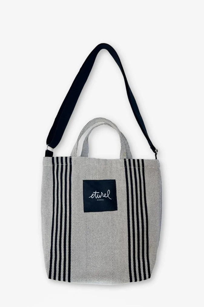 Burgos Black Twill Cross Tote Bag 3.webp