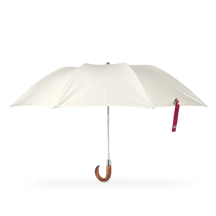 British Folding Umbrella - Ivory:Burgundy.webp