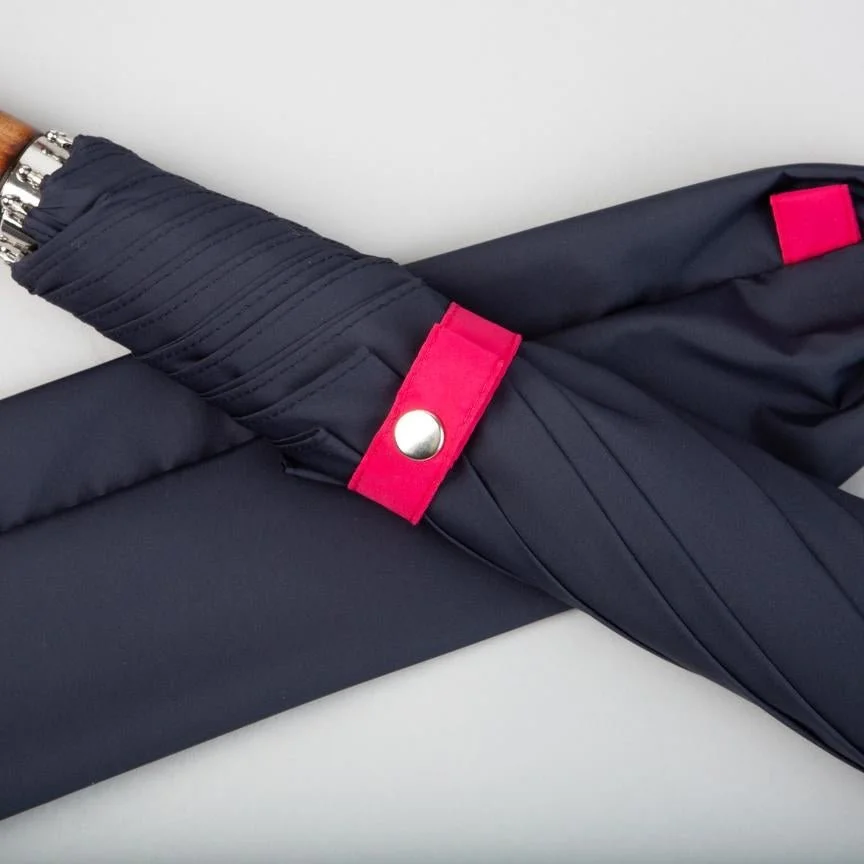 British Folding Umbrella - Marine Blue:Pink 6.jpeg