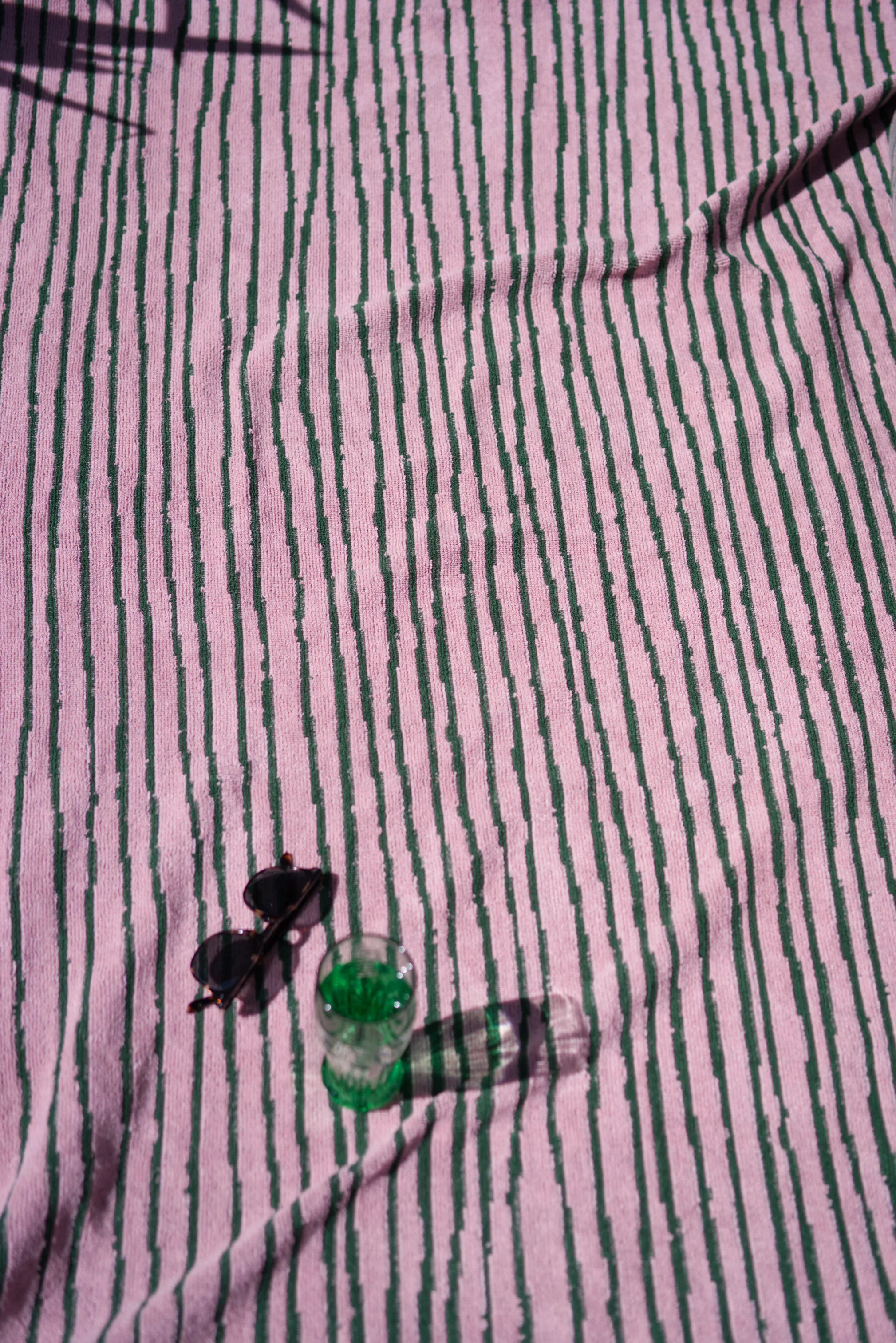 Stripe Beach Towel | Pink & Green  3.webp