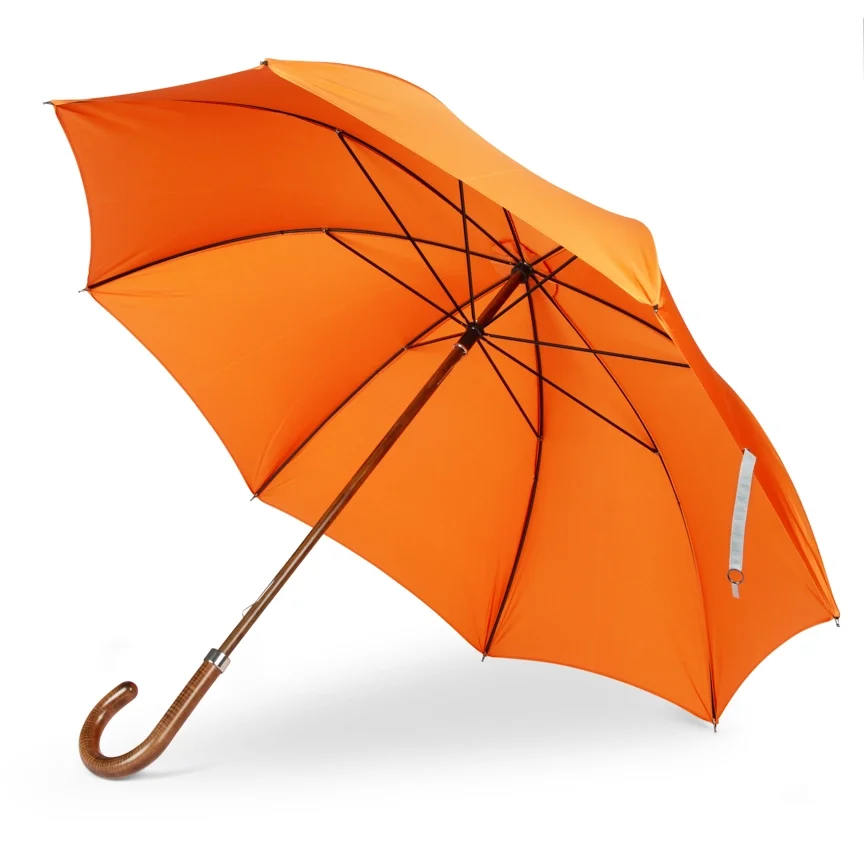 British Umbrella, Beech & Maple - Orange/Grey
