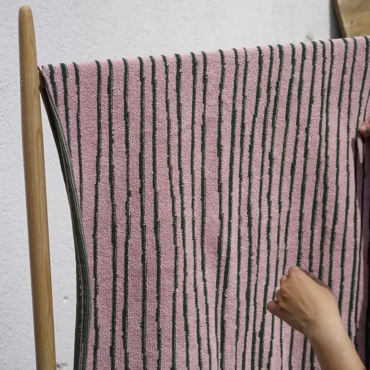 Stripe Beach Towel | Pink & Green 5.webp
