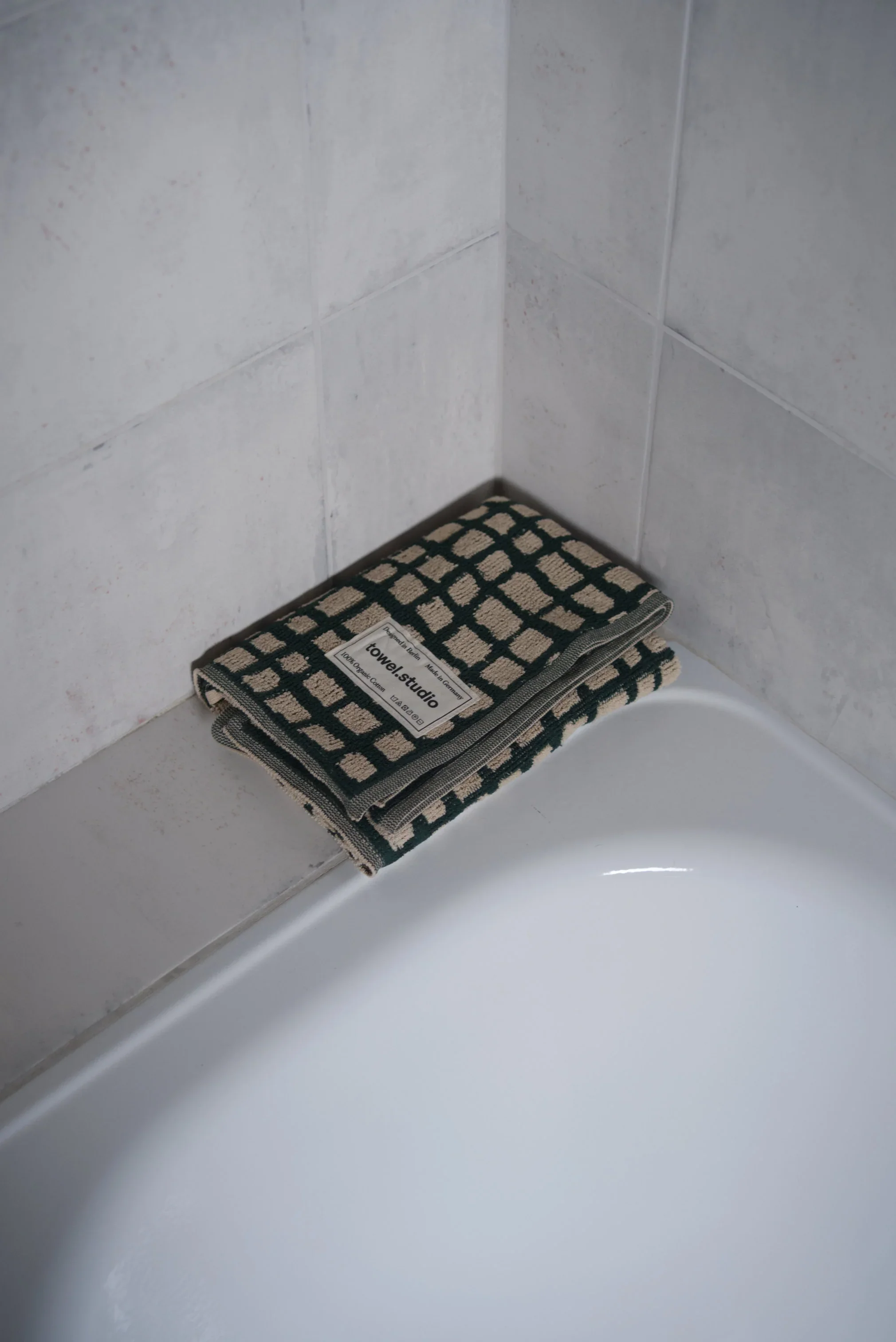 Bold Grid Gym Towel | Forest Green 2.webp