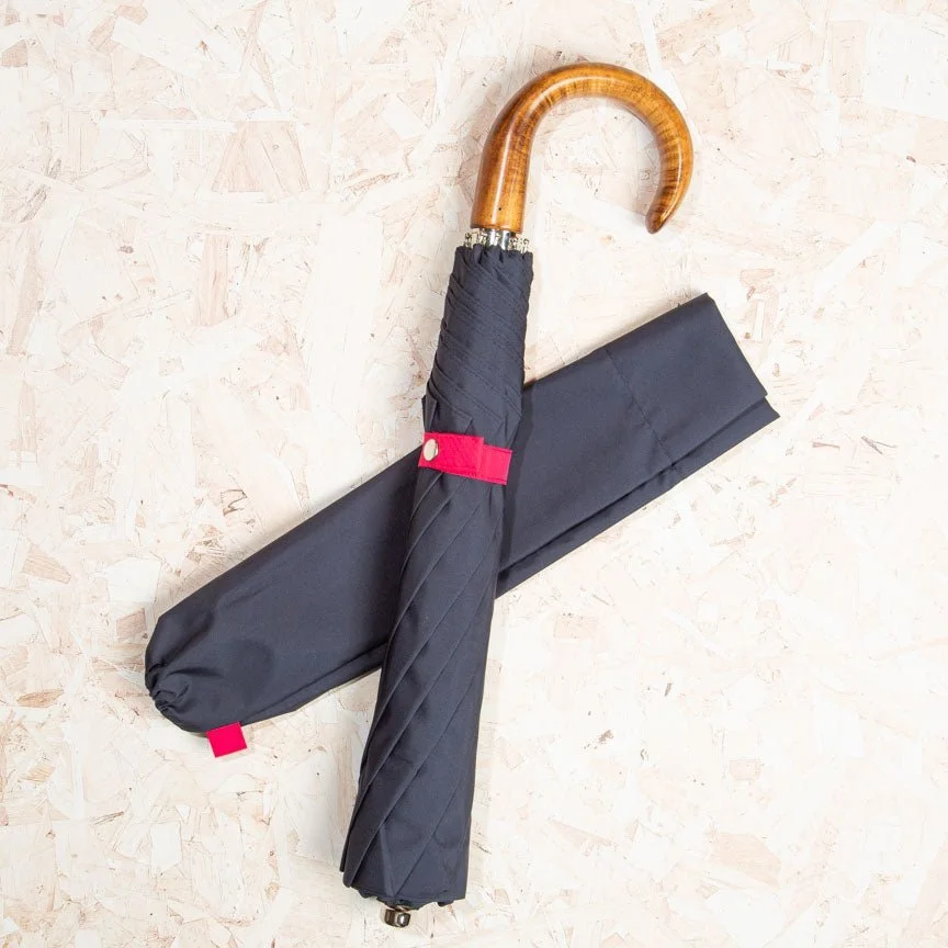 British Folding Umbrella - Marine Blue:Pink 2.jpeg