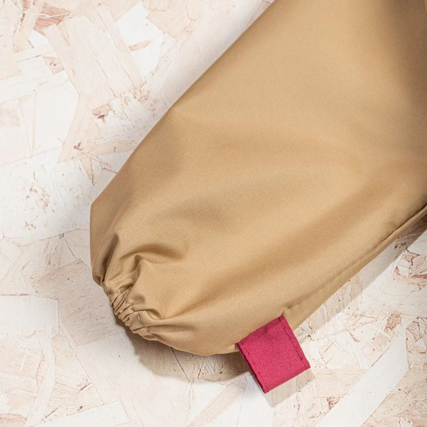 British Folding Umbrella - Sand:Burgundy 3.jpeg