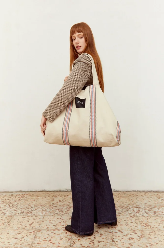 Burgos Raw Maxi Twill Shopper Bag 1.webp