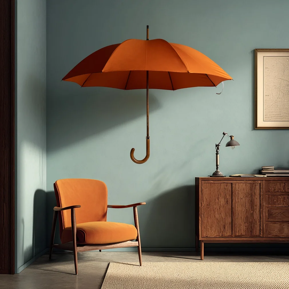 British Umbrella, Beech & Maple - Orange:Grey.webp