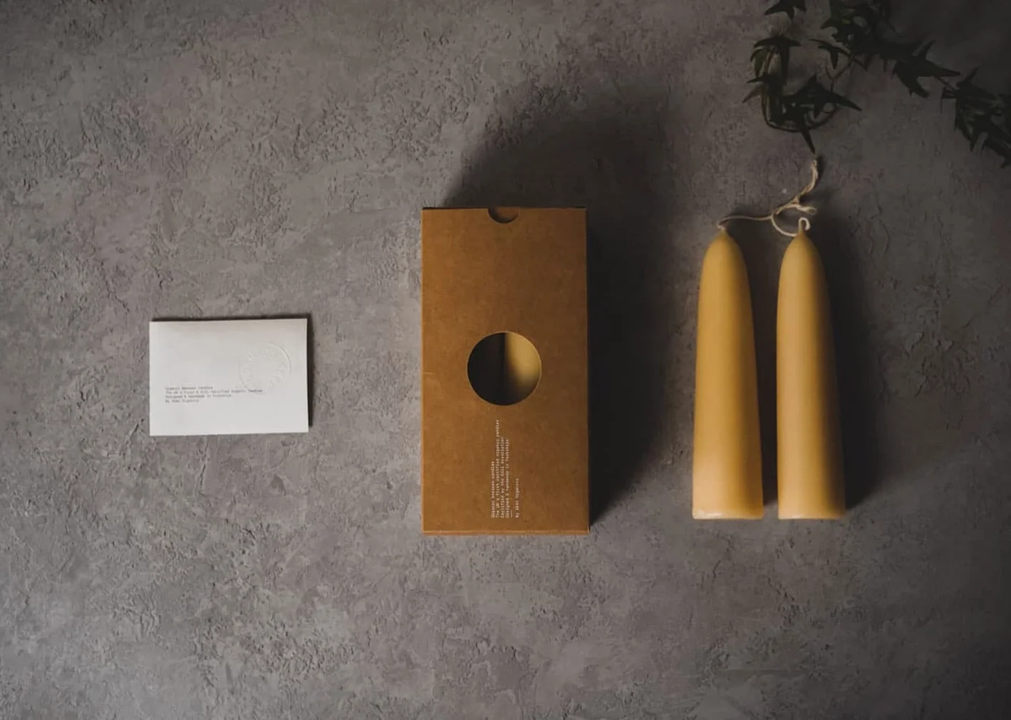 Organic Beeswax Stubby Taper Candles 2.webp