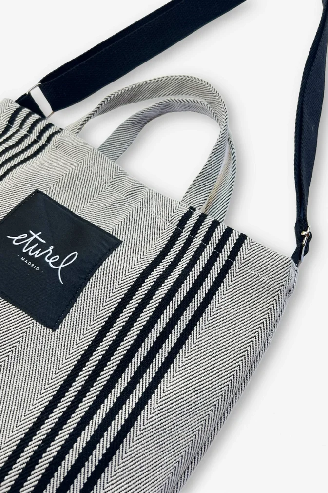 Burgos Black Twill Cross Tote Bag 4.webp