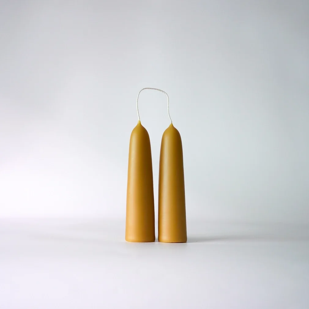 Organic Beeswax Stubby Taper Candles.webp