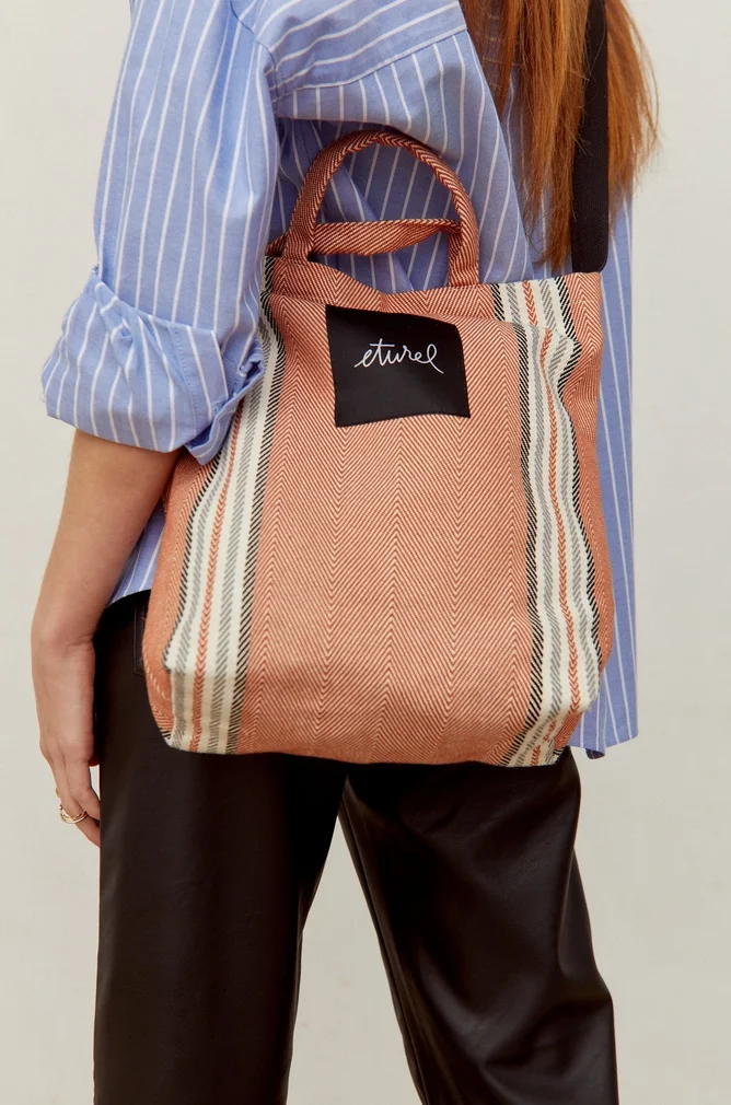 Crossbody Tote Bag in Burgos Clay Twill.webp