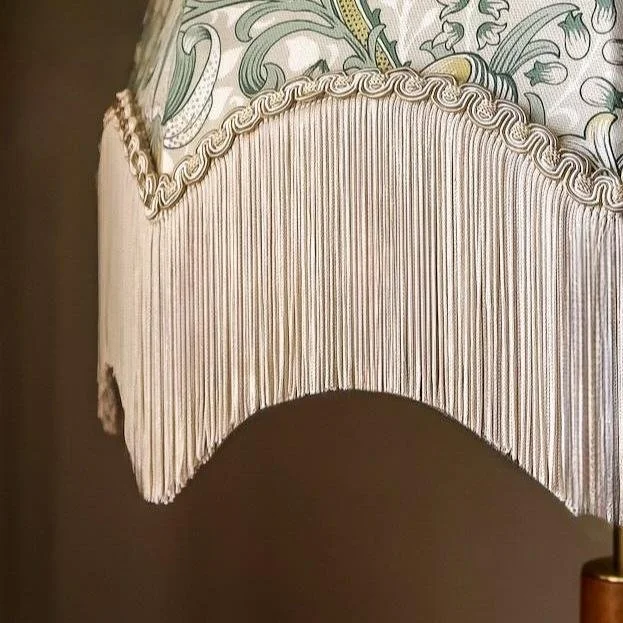 William Morris Golden Lily Fringed Lampshade - Linen 2.jpeg
