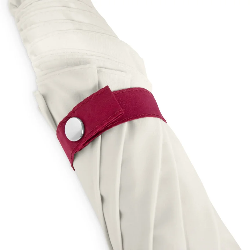 British Folding Umbrella - Ivory:Burgundy 4.webp