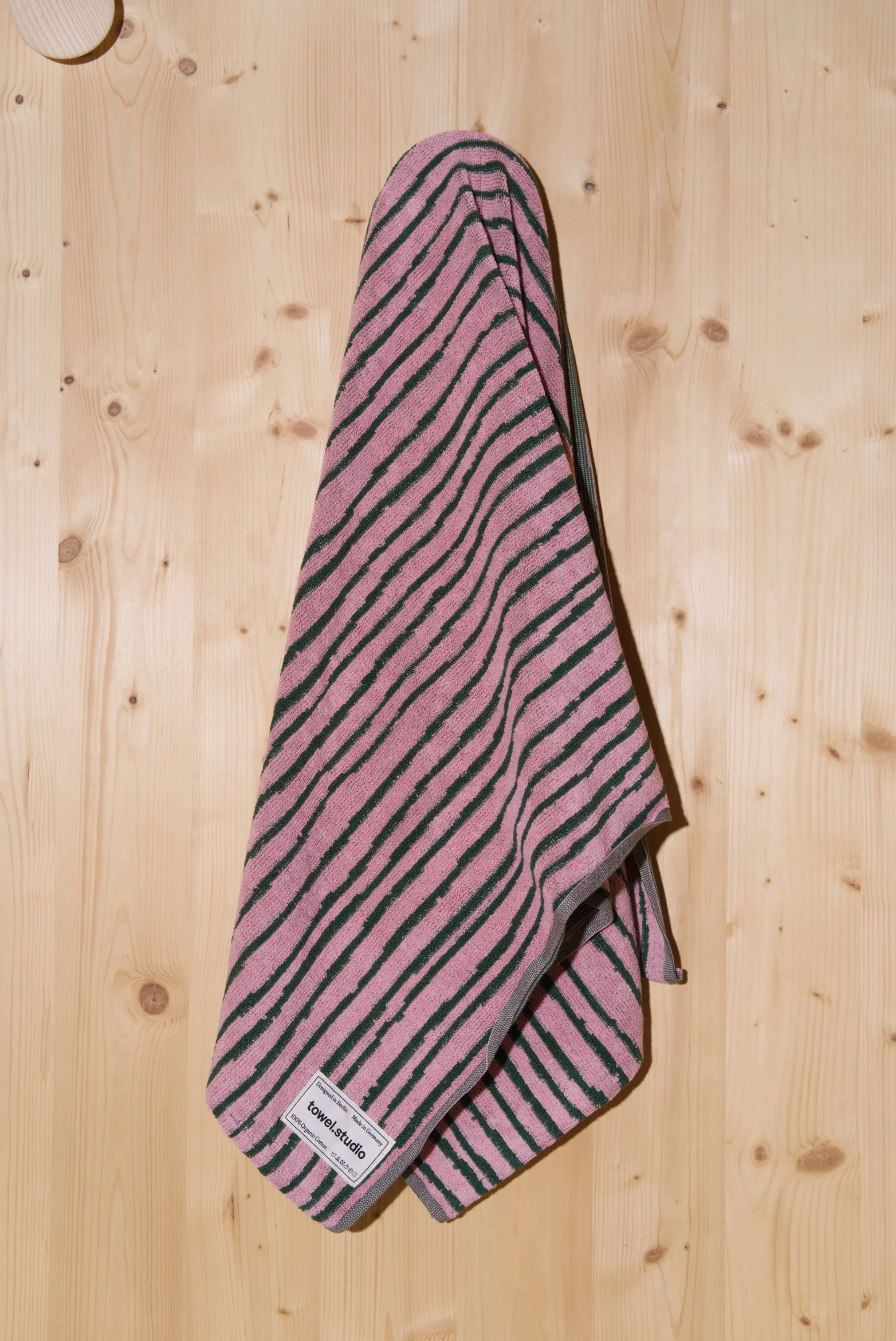 Stripe Bath Towel | Pink & Green.webp