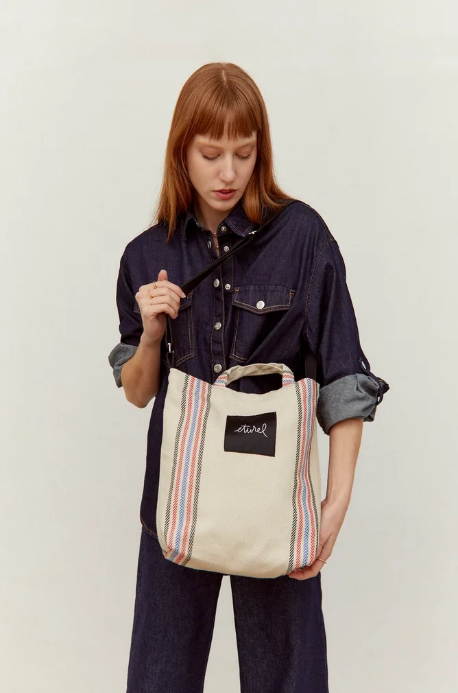 Tote Bag Crossed with Raw Burgos Twill.webp