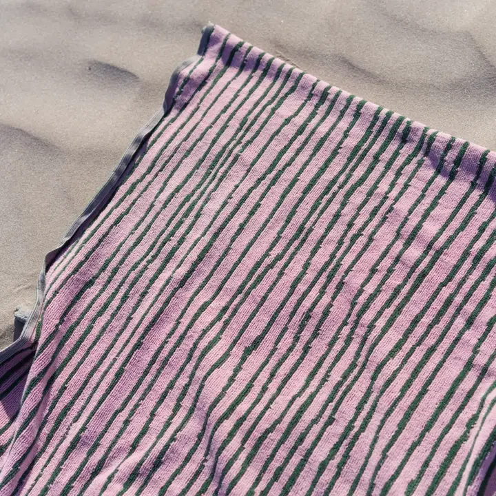 Stripe Beach Towel | Pink & Green 3.webp