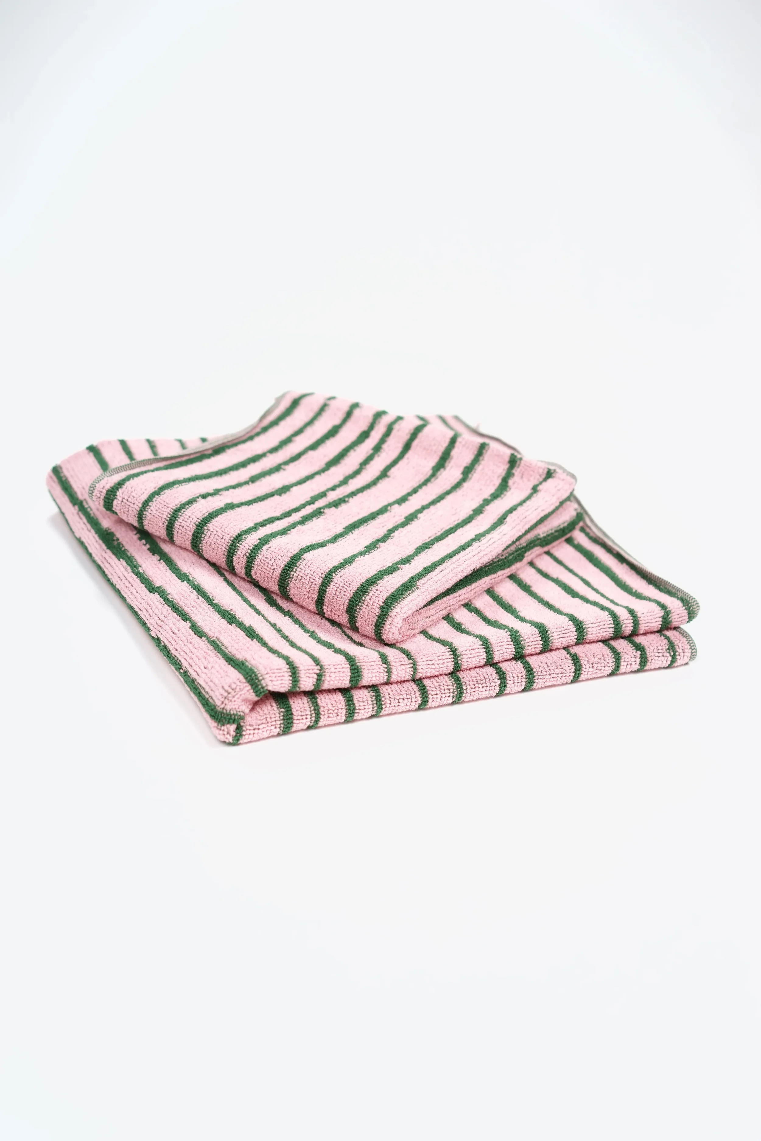 Stripe Bath Towel | Pink & Green 2.webp