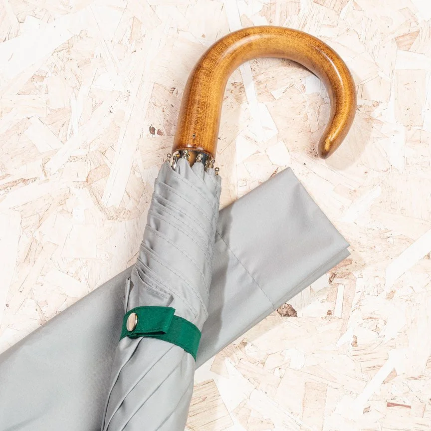 British Folding Umbrella - Grey:Green 2.jpeg