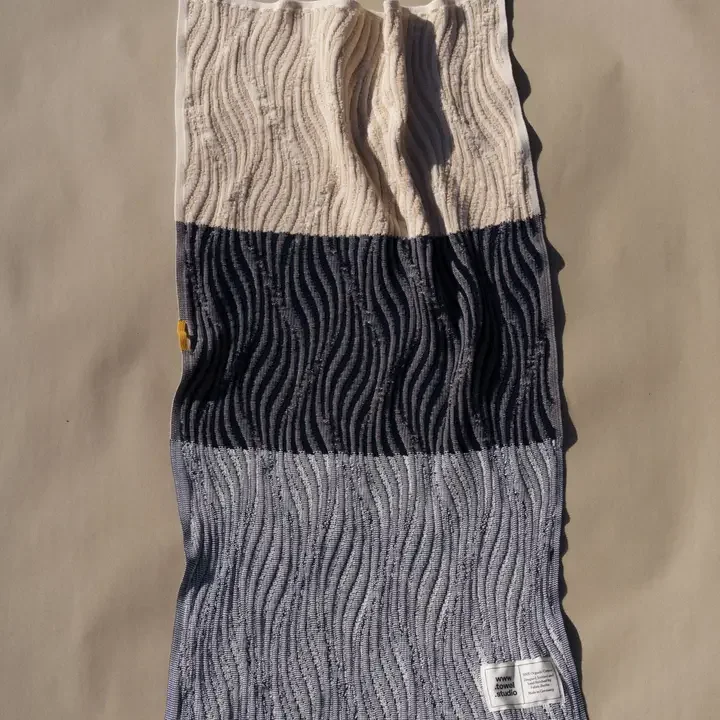 Origami River Gym Towel | Sandy Beige 3.webp