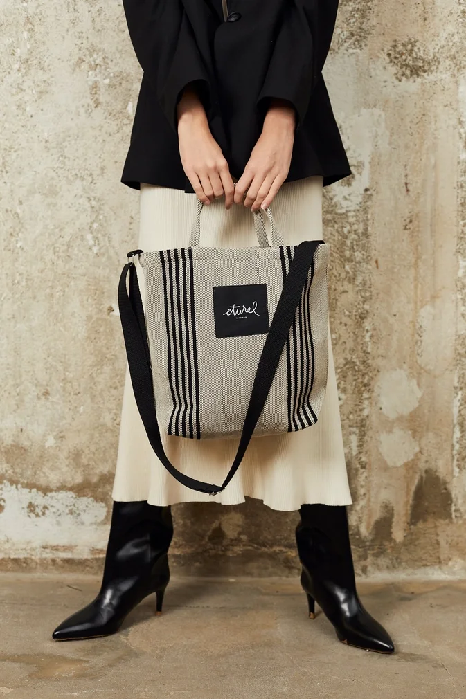 Burgos Black Twill Cross Tote Bag 1.webp